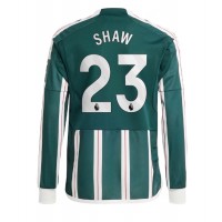 Dres Manchester United Luke Shaw #23 Preč 2023-24 Dlhy Rukáv